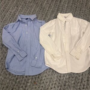 LOT of 2 Classic Kids Button-Up Oxford Shirts from Janie and Jack boys 5